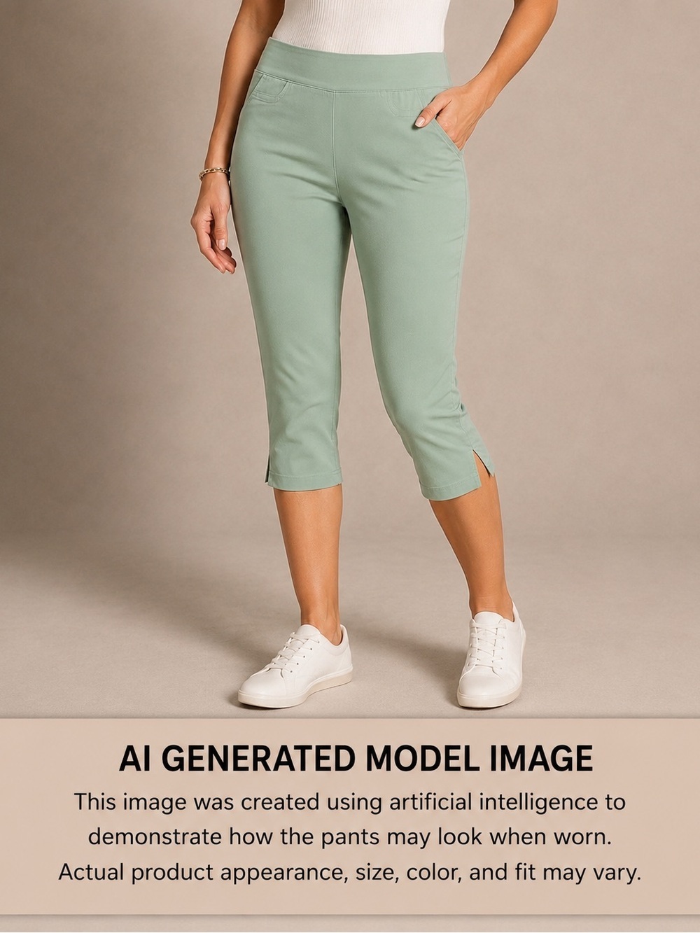 Ruby Rd. Mint Pull On Mint Green Capris Jeans